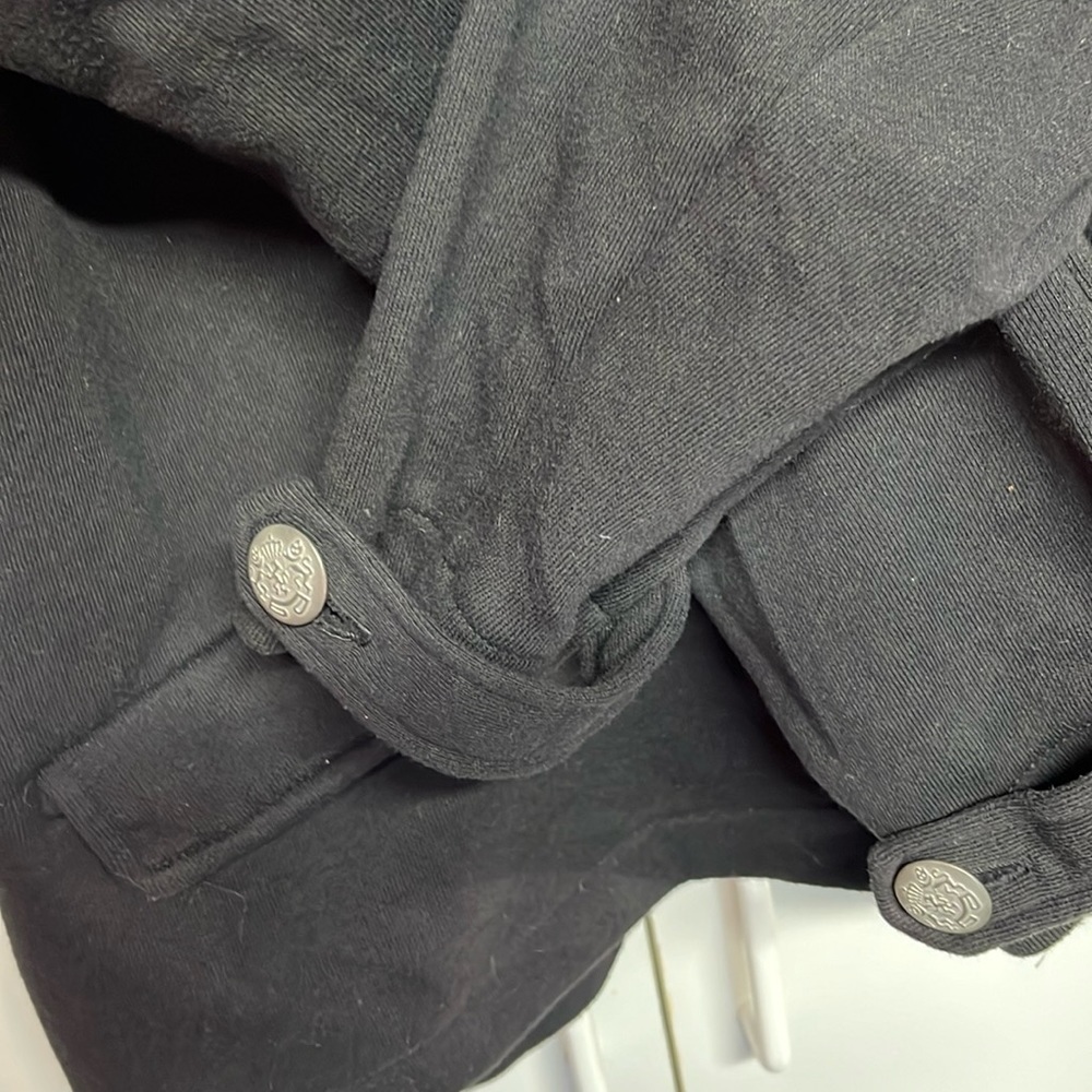 Vintage Gap Double Breasted Black Jacket Military Style XL - Picture 8 of 11